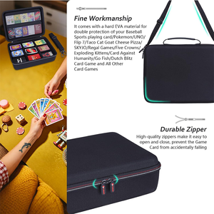 Étui de rangement rigide en EVA pour plus de <span class=keywords><strong>300</strong></span> cartes, pour toutes les cartes de jeu TCG standard, antichoc, portable, organisateur de voyage - Product Image 2