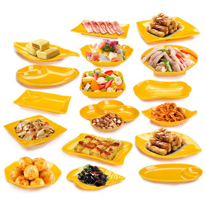Plato de melamina para aperitivos, forma irregular, color sólido, apto para alimentos, para fiestas y servir comida. - Product Image 1