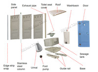En gros Toilettes portables en conteneur maritime en plastique pour écoles, mobiles, expédition par mer, Chine