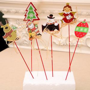 New Christmas rattle stick, wooden <b>small</b> <b>gift</b>, event present, Christmas decoration, <b>small</b> ornament, label holder - Product Image 1
