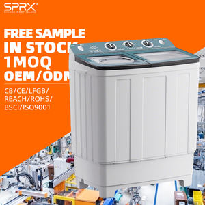 <span class=keywords><strong>Lave</strong></span>-<span class=keywords><strong>linge</strong></span> semi-automatique 15 kg en acier inoxydable à double cuve pour la vente en gros - Product Image 1