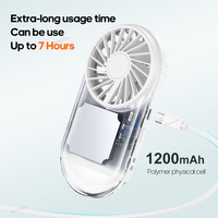 Portable 5V Rechargeable USB Batterie Ventilateur Mini Portable Intérieur/Extérieur Refroidisseur Lumière En Plastique pour Voiture Table Boîte Installation