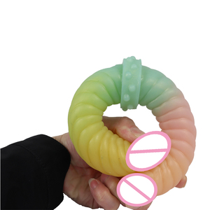 LUUK 30 cm Super Flexible Caoutchouc Coq Liquide Silicone Sex Game Jouet Gode Double Terminé Pénis pour <span class=keywords><strong>Lesbienne</strong></span> Adulte Jouet - Product Image 2