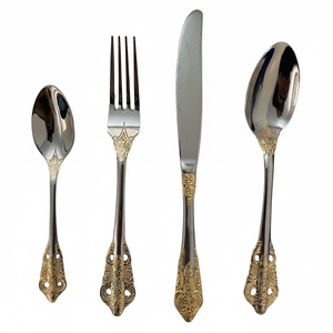 Ustensiles en métal de haute qualité couverts en acier poli miroir outils de cuisine durables décoration de table et de mariage vente en gros - Product Image 1