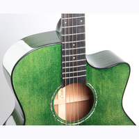 Instrument à cordes OEM personnalisé coloré très brillant 41 pouces Solid Top guitare acoustique électrique pour guitariste professionnel