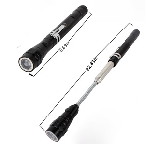 Led Magnetic Pickup Work Light <b>Mini</b> Flashlight Telescopic Rotating Aluminum Alloy Emergency Repair Light Portable White Light - Product Image 3