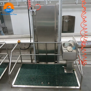 Plataforma elevadora neumática eléctrica de una sola columna doble, rodamiento de maquinaria de matadero automático para ganado - Product Image 1