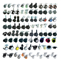 TOPCENT Vente Chaude Roulettes de Meuble Légères 2/3/4 Pouces Roues en PU pour Chaise de Bureau OEM