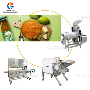 Pelador de mango industrial, exprimidor, pelador, pelador de jugo de mango, máquina para hacer mermelada, licuadora, mezclador, línea de procesamiento de frutas