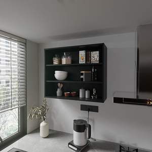 Étagère flottante noire de cuisine Meeker pour meubles de salon - Product Image 1