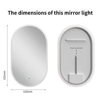Cermin Salon LED Lengkung Ukuran Penuh Kustom Grosir dengan Sensor Sentuh Pintar Anti-Kabut untuk Proyek Kecantikan