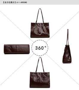 กระเป๋าถือหนังแท้สำหรับผู้หญิงหรูหรากระเป๋าถือหนังวัวสำหรับธุรกิจออกแบบขนาดใหญ่ - Product Image 4