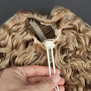 Extensiones <span class=keywords><strong>de</strong></span> Cabello Humano Ondulado Tipo Melena Rubia con Cordón, Ondas <span class=keywords><strong>de</strong></span> Agua, Fácil Instalación, Cola <span class=keywords><strong>de</strong></span> Caballo <span class=keywords><strong>de</strong></span> Moda en Stock - Product Image 5