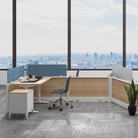 OMNI – Tables de travail modulaires modernes multi-positions avec cloisons d'intimité ergonomiques en acier inoxydable, assemblage facile