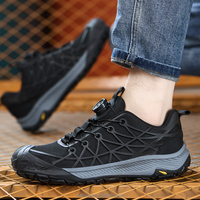 Chaussures de sécurité unisexes en acier noir personnalisables, anti-perforation, doublure en maille respirante pour la semelle intermédiaire, bottes de travail d'automne pour l'usine