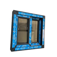 Ventana de PVC con Vidrio Espejo Tintado Gris de Diseño Moderno, Puertas y Ventanas Corredizas de Estilo Americano con Patrón de Apertura Horizontal