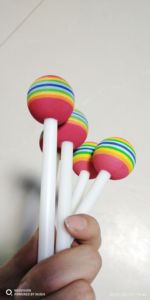 Wholesale Colorful Rainbow <b>Plastic</b> Drumsticks with Soft Sponge Heads Percussion Accessories Toy for Music Teaching & Performance - Product Image 5