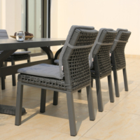 Chaise de jardin OSMEN LUMI 2.0, résistante aux intempéries et aux UV, en rotin, pour restaurant, terrasse, mobilier de jardin