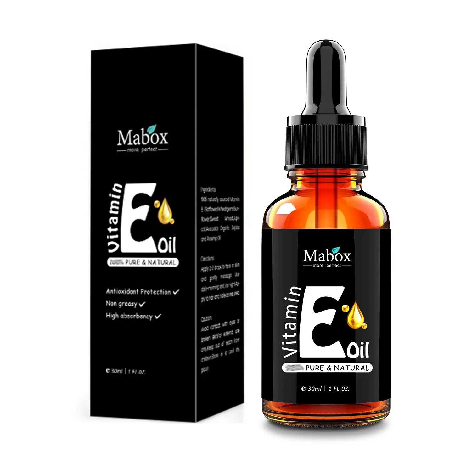 Mabox Skin Care Natürliche organische feuchtigkeit spendende pflegende straffende Gesicht Vitamin E ätherisches Öl