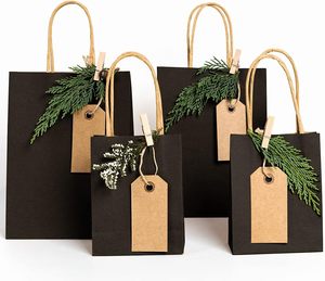 Custom logo Luxury Black Glossy Shopping Paper Bag Wholesale Printed Retail Gift Craft Jewelry Cosmetic Packaging Paper Bags - Product Image 5