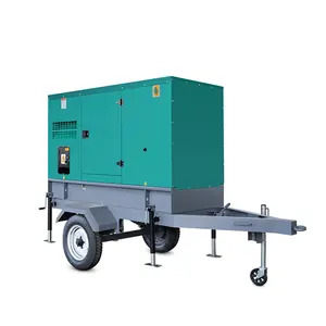 100kw Portable Small Size Mobile Trailer Silent Diesel Generator 125KVA For UK 1106A-70TG1 Engine