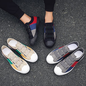 Chaussures en toile pour hommes en gros, mocassins de marche décontractés et sportifs, vulcanisés, avec bande élastique assortie, pour usage quotidien - Product Image 4