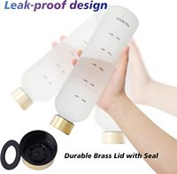 Bouteille d'eau en plastique Chic personnalisée de 1000ml pour étudiants Cadeau promotionnel portable pour le camping Gourde d'eau à boire directe Nice