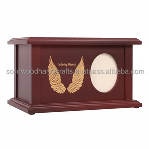 Nouveau design d'urnes de crémation en bois pour adultes urnes en bois urnes funéraires taille personnalisée fournitures funéraires - Product Image 1