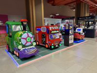 M SKY Fun Island Mini plataforma de suelo de ABS para interiores Máquina de juegos de luz LED que funciona con monedas Plataforma innovadora para paseos para niños