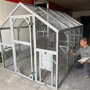 Chilochilo 110 pouces grand boîtier de <span class=keywords><strong>chat</strong></span> en bois <span class=keywords><strong>extérieur</strong></span> classique écologique avec boîte cage de plain-pied et parc de jeu Kitty Condo - Product Image 3
