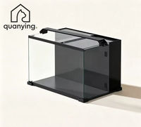 Aquarium de bureau en verre de 40 cm avec filtre arrière et éclairage LED pour l'aquascaping d'eau douce