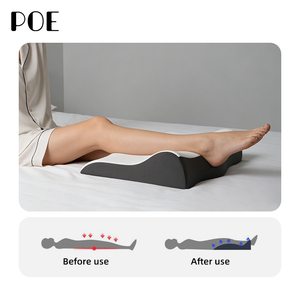 Almohada <span class=keywords><strong>de</strong></span> espuma viscoelástica para piernas, para venas varicosas y alivio <span class=keywords><strong>de</strong></span> <span class=keywords><strong>la</strong></span> presión en las rodillas, diseño triangular tejido, cojín saludable para dormir - Product Image 2