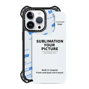 Vendita all'ingrosso robusta cassa del telefono di sublimazione per iPhone 15 Pro Max sublimazione custodia in alluminio piastra cellulare per Iphone 16 Pro