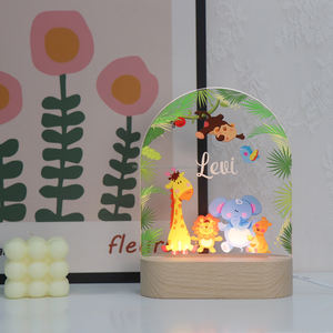 Lampe de nuit pour enfants Livraison directe Cadeau personnalisé pour bébé Nouveau-né Lumière animale UV Acrylique Led Clair Décor Cadeau d'anniversaire Lumière de chambre Lampe de nuit pour enfants - Product Image 6