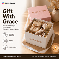 Scatole Regalo con Manico in Tessuto Personalizzate, Scatole Rigide Texturizzate per Borse e Sciarpe, Produzione Diretta