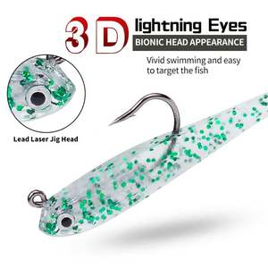 Topline Silicone esche da <span class=keywords><strong>pesca</strong></span> morbido esca artificiale <span class=keywords><strong>con</strong></span> ami testa di piombo Jig swimming per acqua salata e acqua dolce - Product Image 5