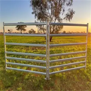 Panel pagar ternak rel Oval pekerjaan berat, lebar 2m tinggi 1.5m