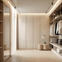 Armoire de chambre à coucher contemporaine en bois massif pour villa et bureau à domicile Fabriqué en Chine