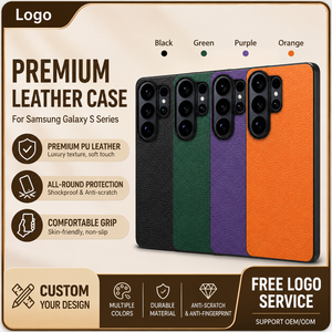 Funda Protectora de Cuero de Calidad Artesanal con Diseño Clásico Togo para <span class=keywords><strong>Samsung</strong></span> Serie S26 S25 S24 S23 - Product Image 1