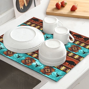 Aztec Bò Đầu Ngựa hướng dương sợi nhỏ nhà bếp thấm thảm - Product Image 2