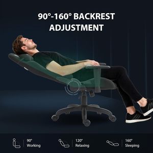 <span class=keywords><strong>Chaise</strong></span> de jeu ergonomique haut de gamme en Alcantara, inclinable à 160°, pour bureau, gamer, best-seller, OEM gratuit, en noir - Product Image 3