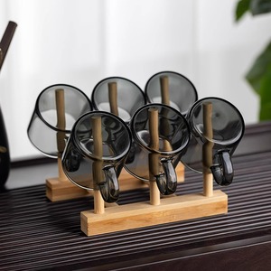Taza de té de vidrio resistente al calor, taza individual con asa, color sólido, para té de la tarde, regalo para adultos - Product Image 5