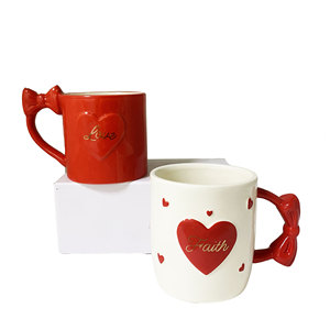 Gốm <span class=keywords><strong>Mug</strong></span> với <span class=keywords><strong>Ribbon</strong></span> xử lý 15OZ gốm cốc cà phê koffie ly biểu tượng tùy chỉnh handmade chén gốm Bắc Âu - Product Image 1