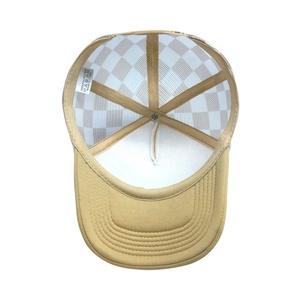 Casquette de camionneur 5 panneaux en maille à carreaux écossais de haute qualité pour femme, idéale pour la plage, <span class=keywords><strong>les</strong></span> sports d'été et <span class=keywords><strong>les</strong></span> activités de plein air, respirante, imperméable et tendance - Product Image 4