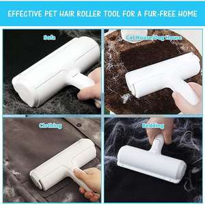 Rouleau manuel en plastique pour enlever les poils d'animaux, outil de nettoyage pour chiens et chats avec brosse à poils collante pour vêtements - Product Image 4