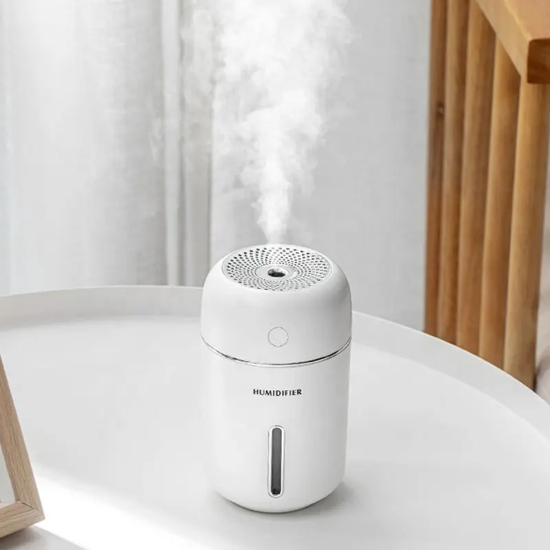 Mini humidificador 300ml dormitorio Oficina sala de estar portátil difusor de bajo ruido atmósfera luz niebla rociador difusor de Aroma