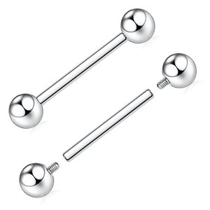 Disponibile: Piercing Industriale Dritto con Filettatura Interna in Titanio F136, Doppia Sfera, per Lingua, Capezzolo, Cartilagine <span class=keywords><strong>G23</strong></span> - Product Image 6
