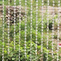 Guirlande de perles octogonales en verre cristal transparent poli de 14 mm, écologiques, à suspendre, pour lustre, mariage, décoration intérieure