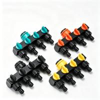 Distributeur de tuyau d'arrosage ABS à quatre voies, raccord femelle 1/2, 3/4, 1 pouce, déviateur de robinet extérieur, adaptateur de connexion rapide