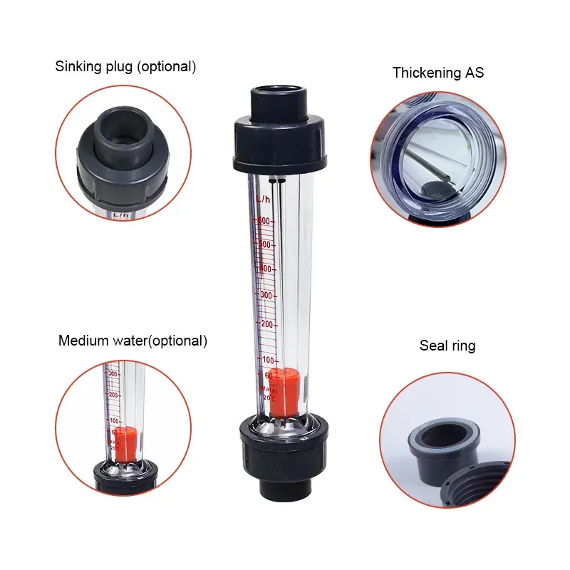 Pièces de filtre à eau de vente directe d'usine débitmètre de tube en plastique pour filtre à eau ou purificateur